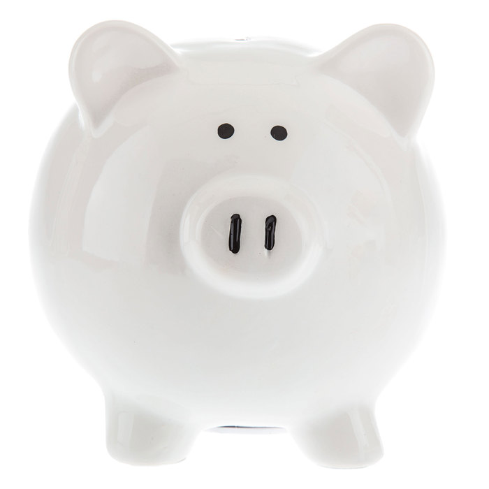 White Piggy Bank Hobby Lobby 540625